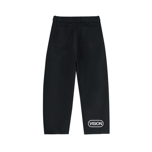 Belted Barrel-leg Chino Pants
