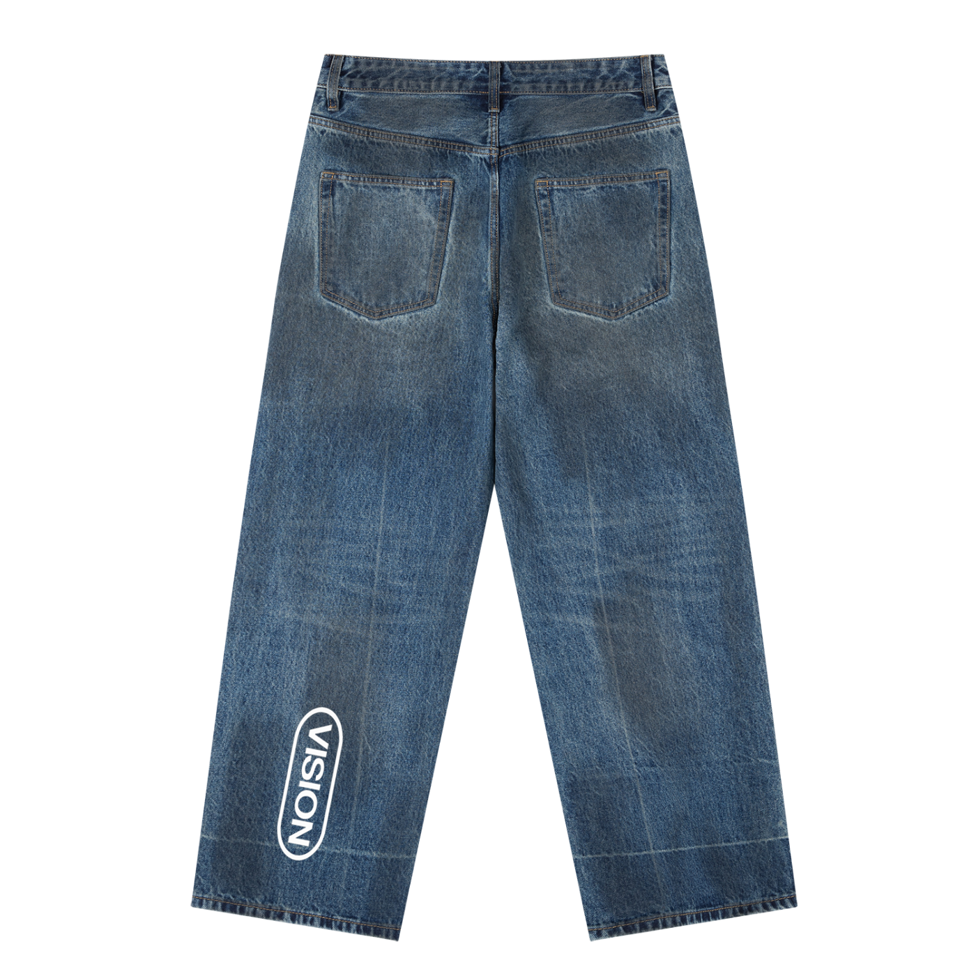 Vintage Wash Baggy Denim Jeans