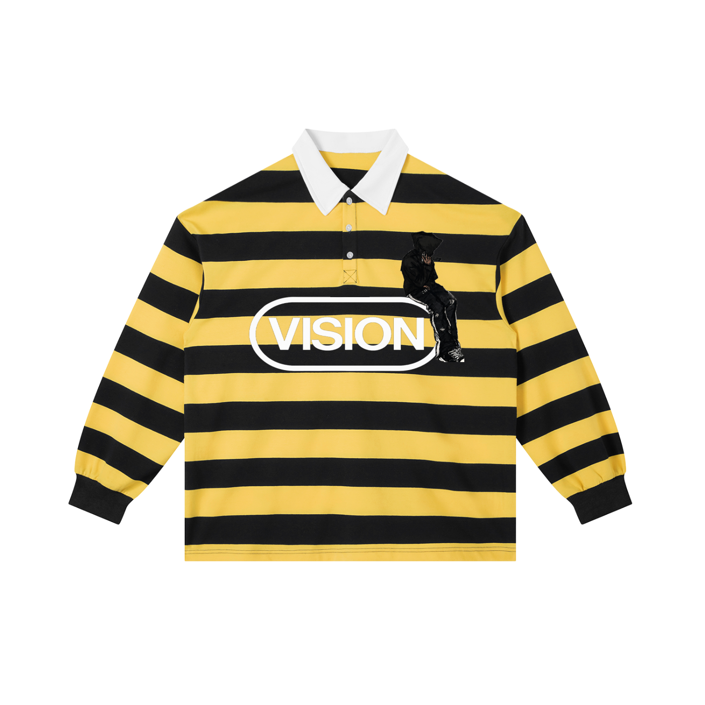 Color Block Stripe Polo Shirt