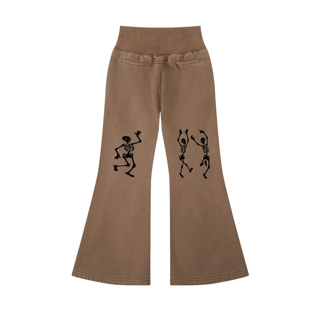Vintage Washed Flared Fleece Pants