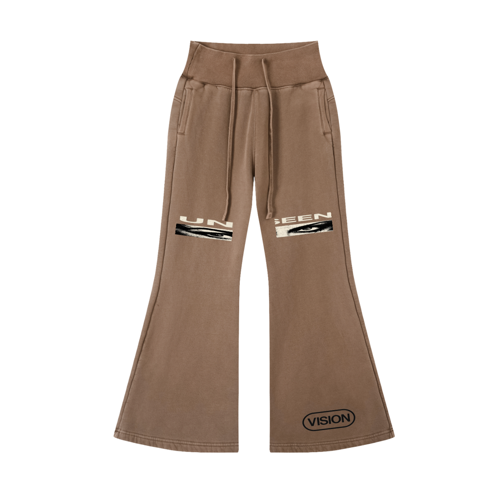 Vintage Washed Flared Fleece Pants