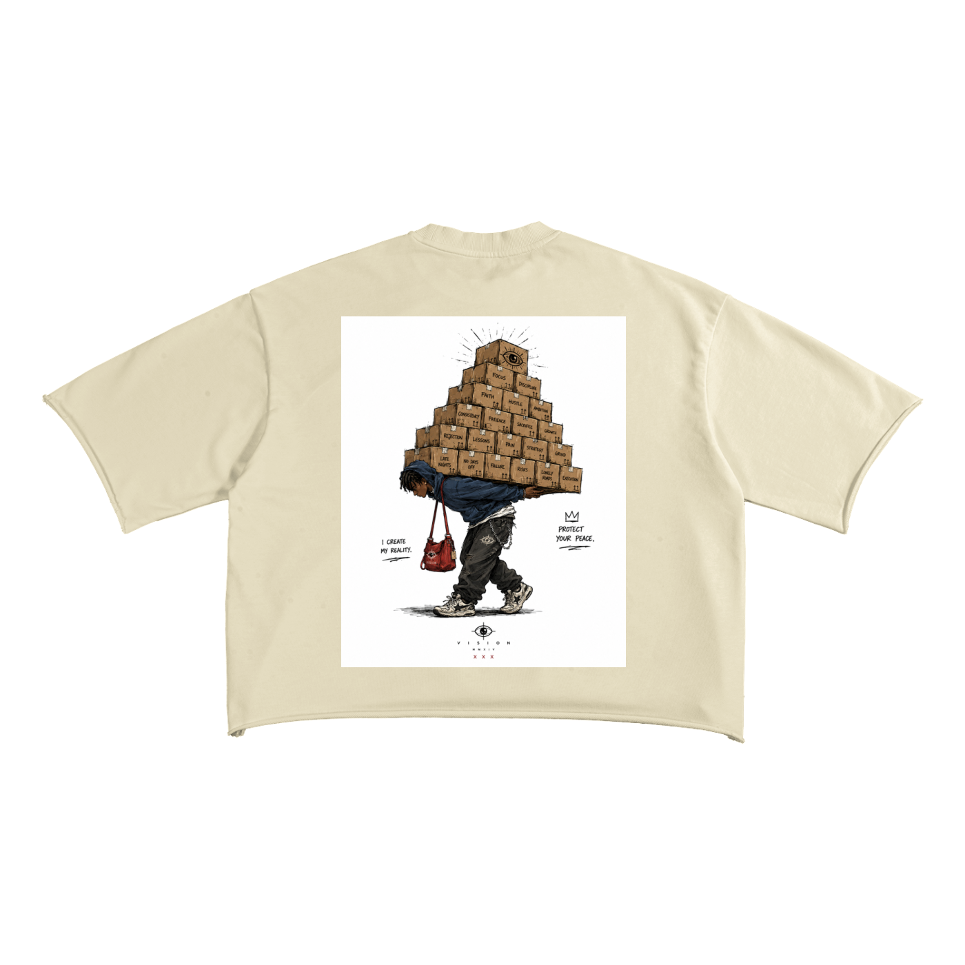 French Terry Raw Edge T-Shirt