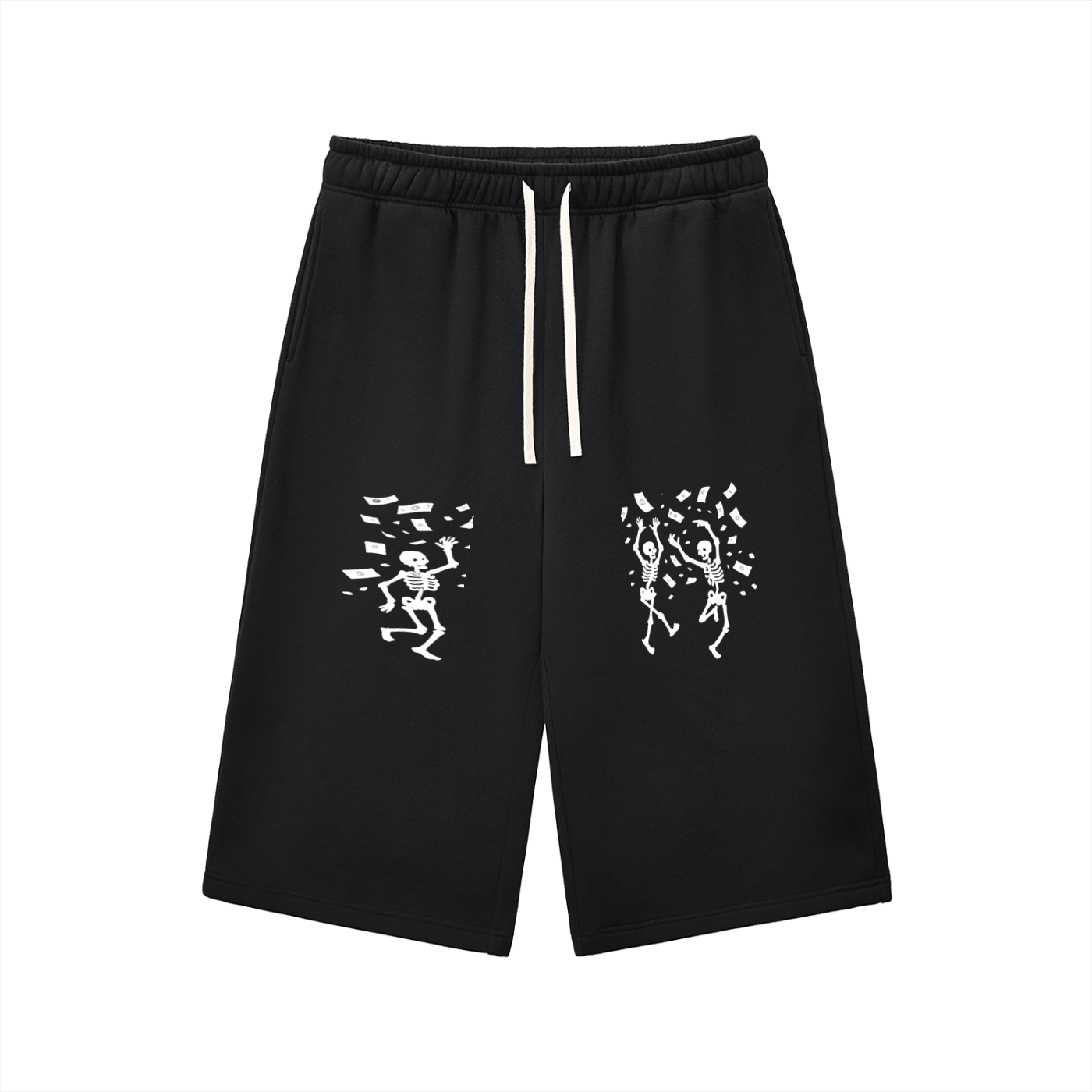 Relaxed Drawstring Three-quarter Sweatpants