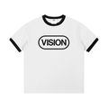 Contrast Edge Ribbed Crewneck T-Shirt