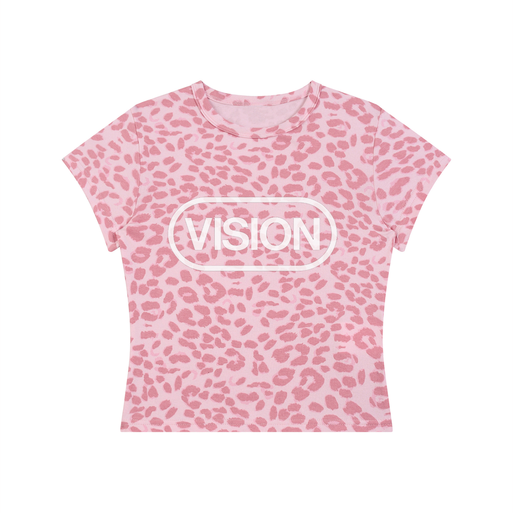 Women’s Leopard Print Crop T-Shirt