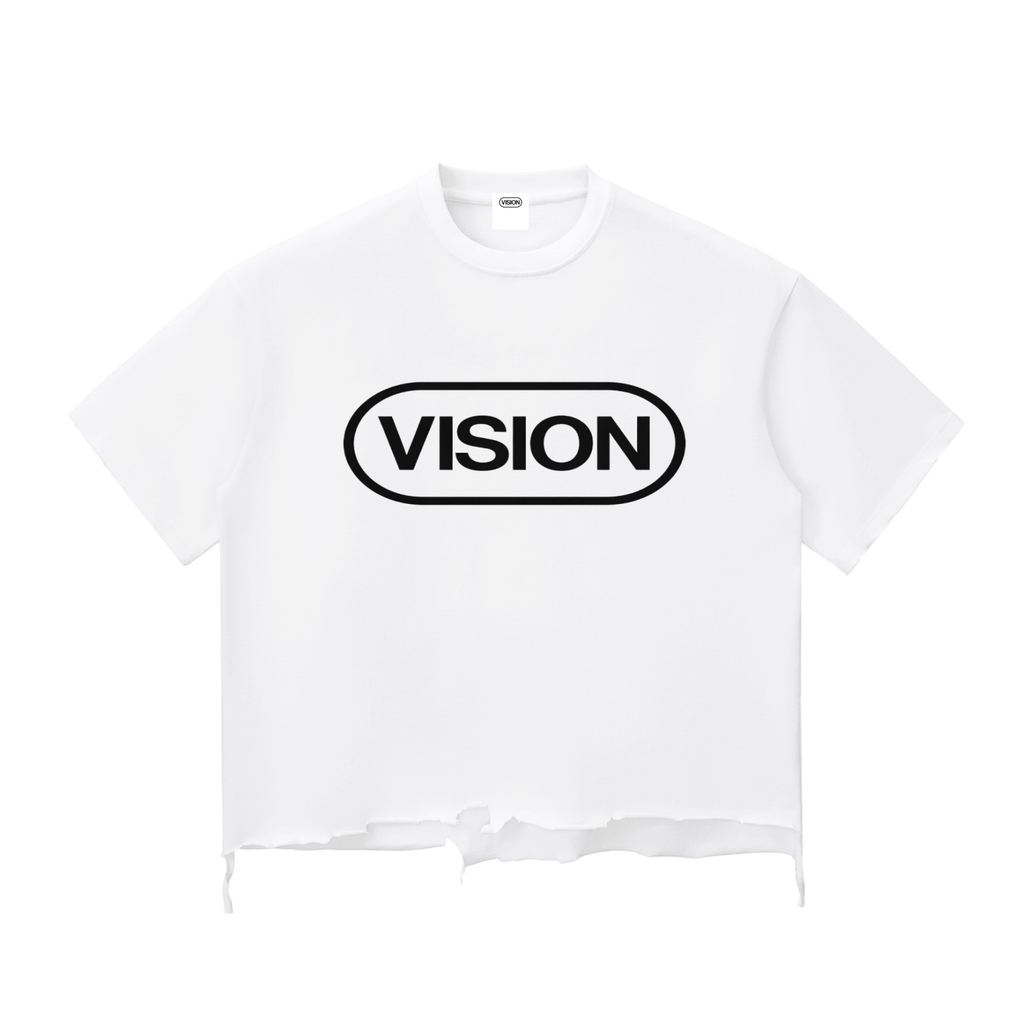 Snow Wash Raw-Hem Boxy T-shirt