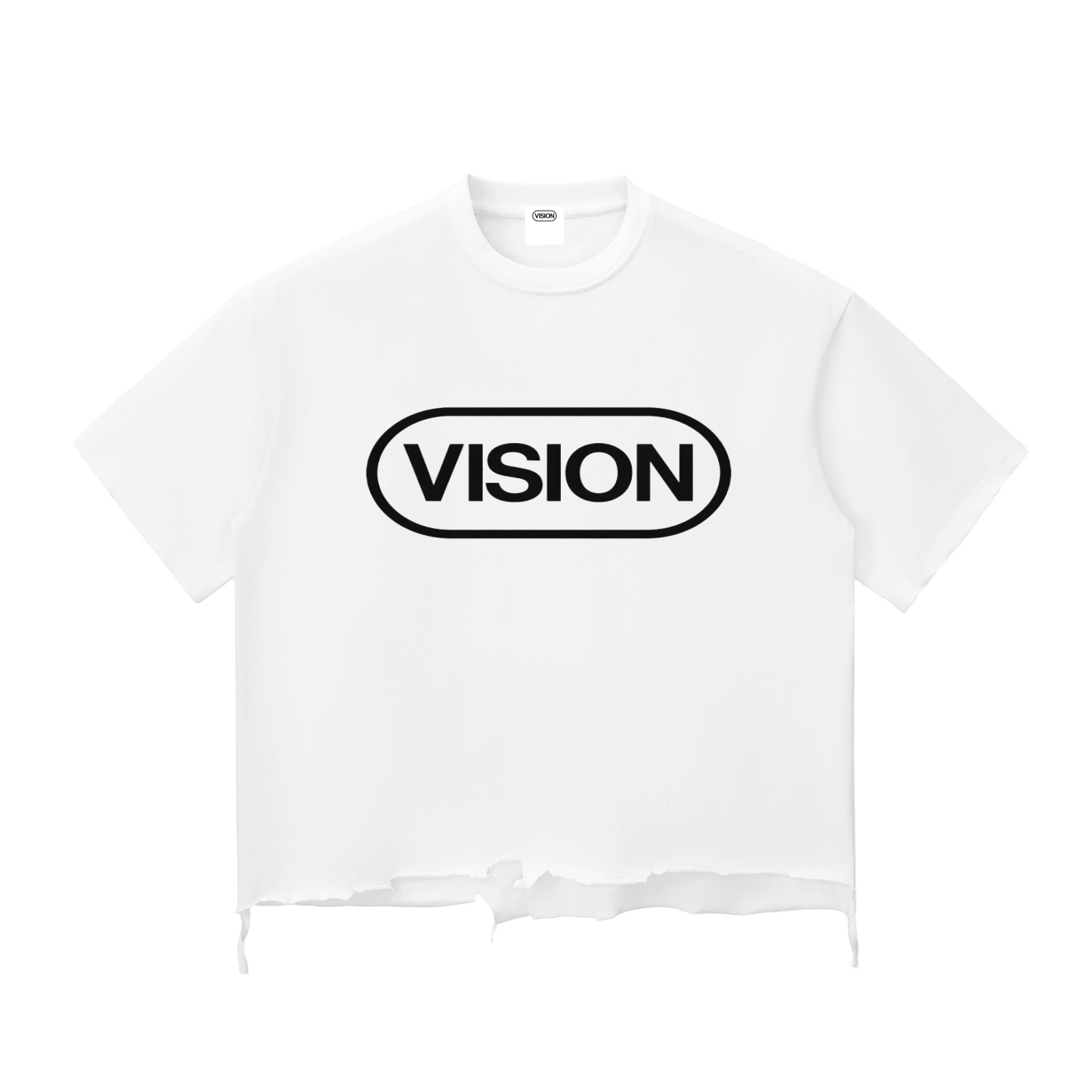 Snow Wash Raw-Hem Boxy T-shirt
