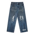 Vintage Wash Baggy Denim Jeans